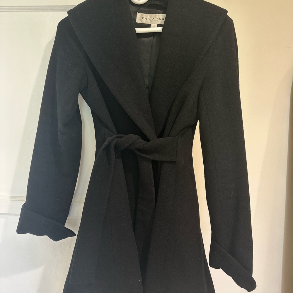 Trina Turk Black Pea Coat